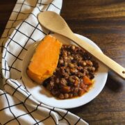 Crockpot Morrocan Ground Beef & Chickpea Stew
