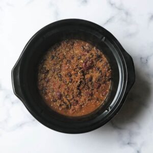Crockpot Veggie Loaded Beef Chili