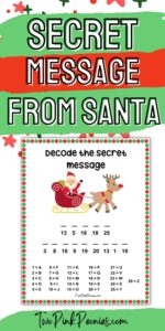 Secret Message from Santa Printable {instant download}