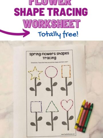 Free Shapes Tracing Worksheet