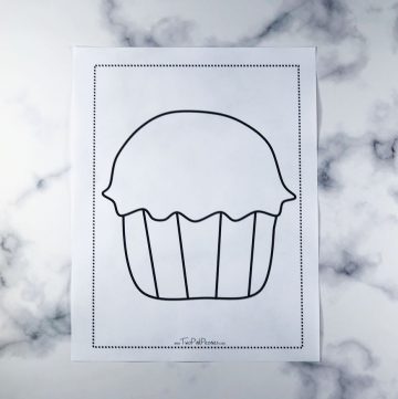 Free Printable Cupcake Template {free instant PDF download}