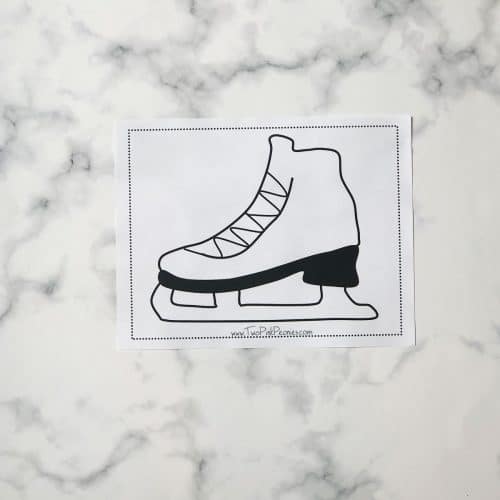 Printable Ice Skate Template - Free Instant Download