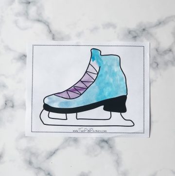 Printable Ice Skate Template - Free Instant Download