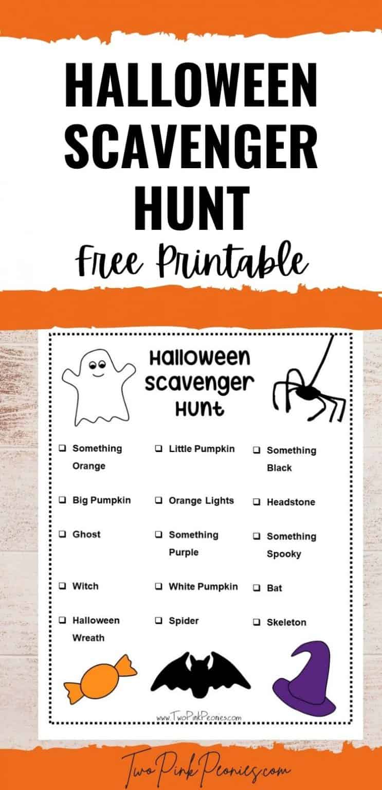 Halloween Scavenger Hunt Printable | Two Pink Peonies