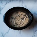 Crockpot Chicken with Onion Soup Mix in a large crockpot