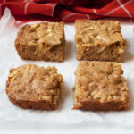 Up close image of Amish apple cake slices