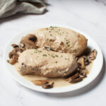 Copycat Cheddar's Dijon Chicken on a white plate