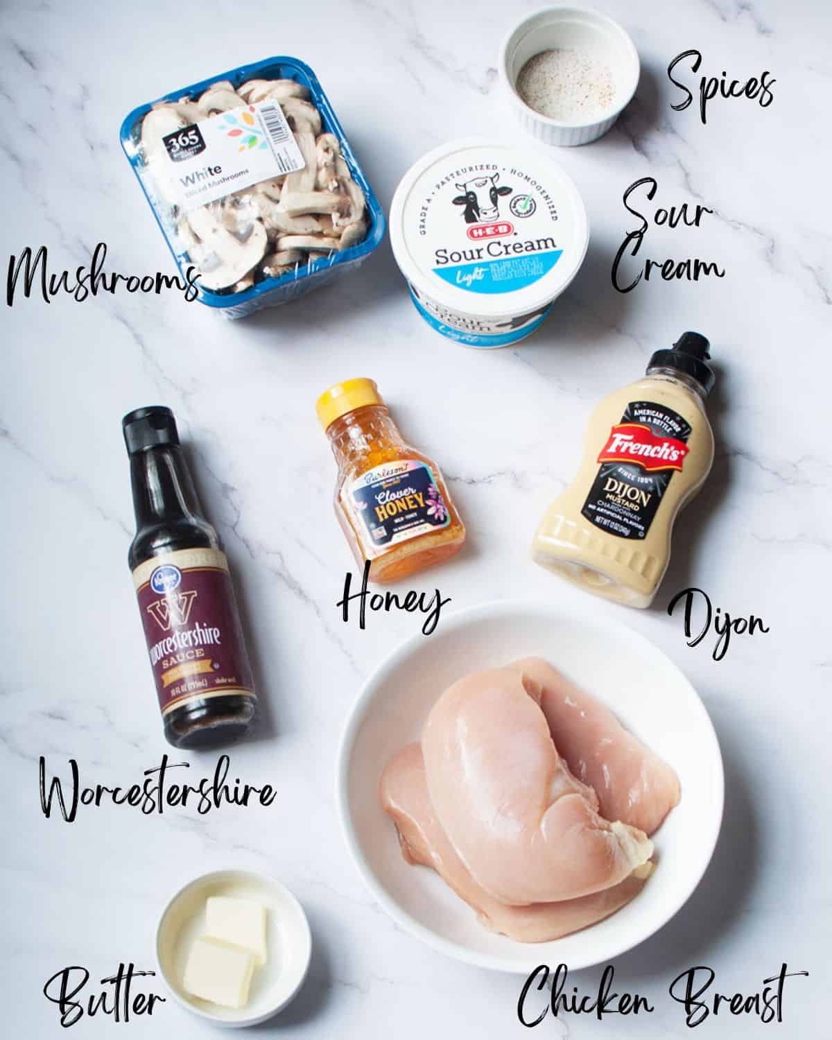 ingredients needed to make Copycat Cheddar's Dijon Chicken