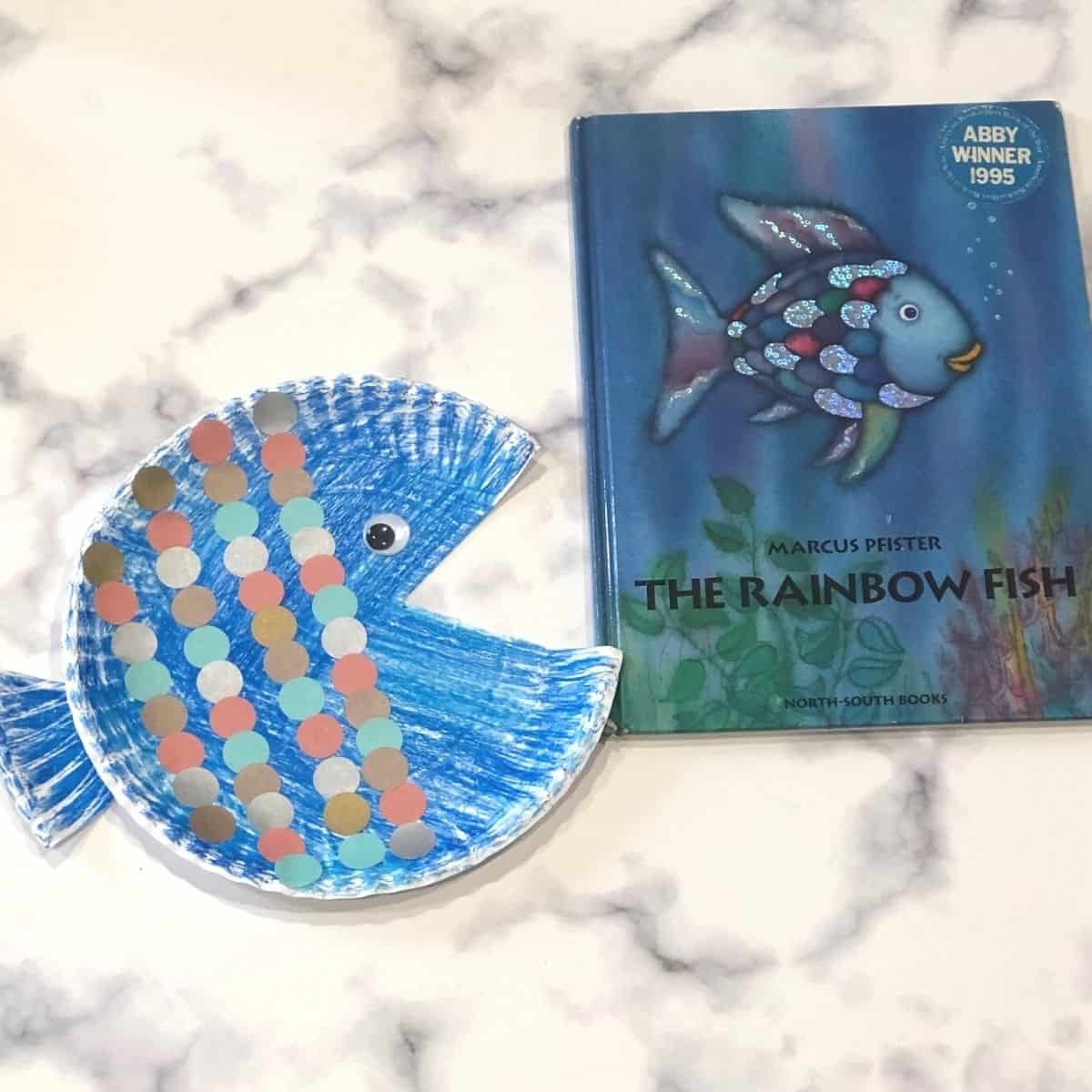 The Rainbow Fish book and paper plate craft