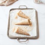 Banana Cheesecake Cones on a tray