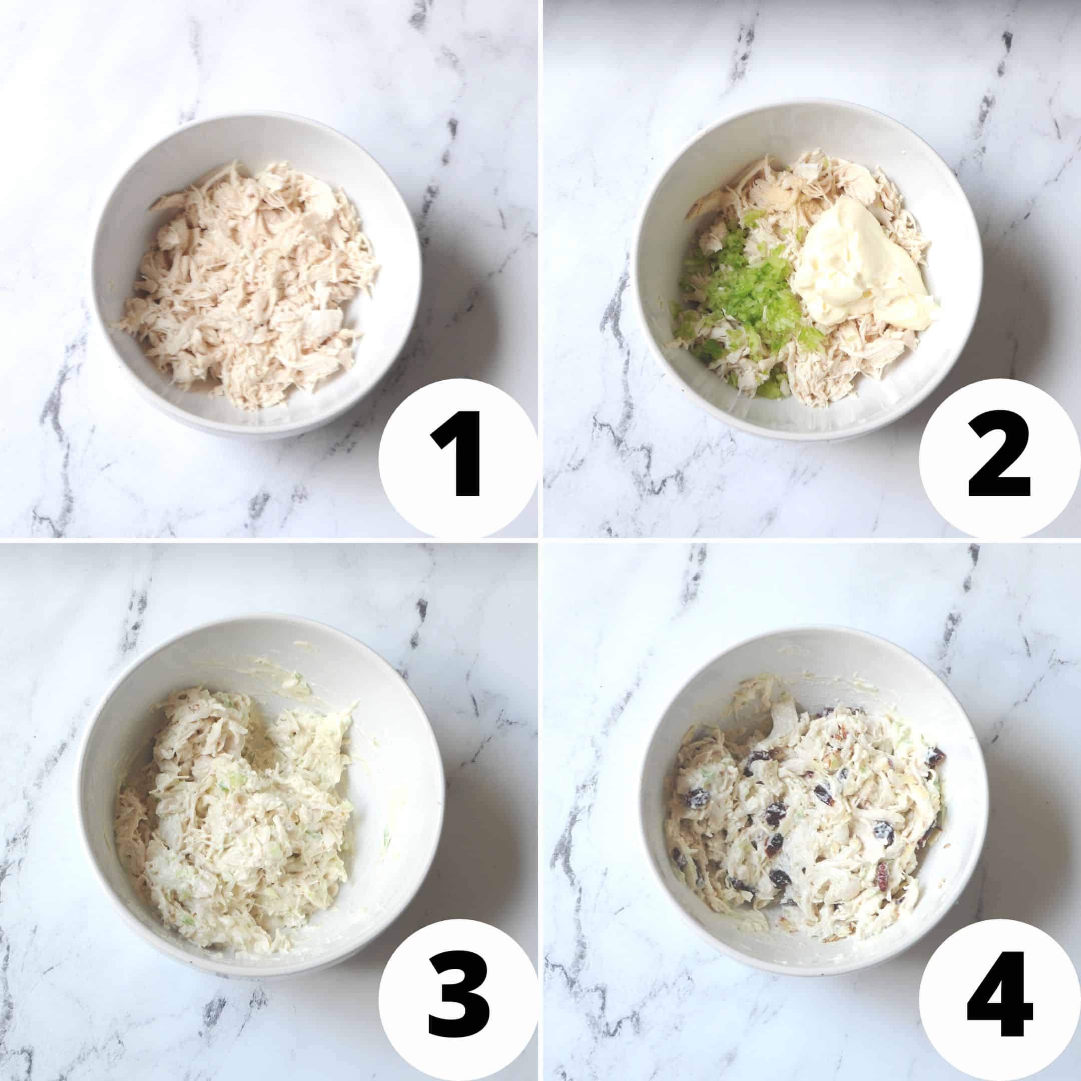 step by step guide on how to make Copycat Chicken Salad Chick Cranberry Kelli chicken salad