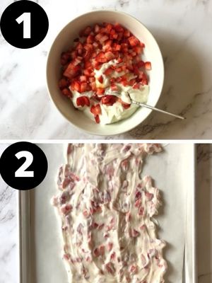 step by step guide on how to  make greek yogurt breakfast bars