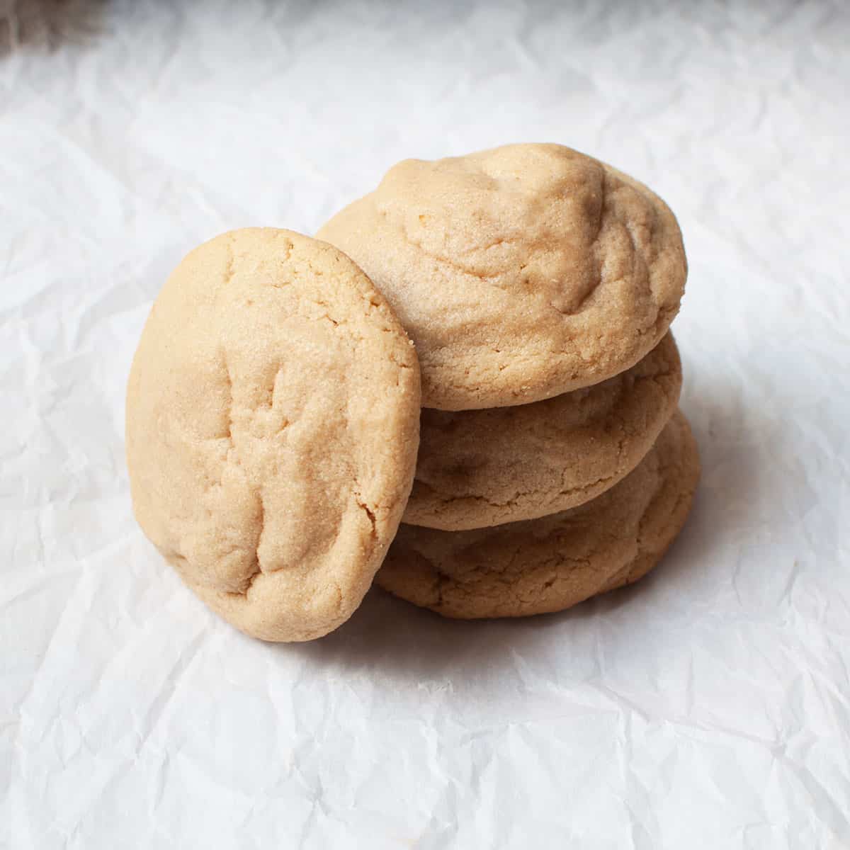 Amish Peanut Butter Cookies stacked up