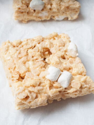 up close view of a Protein Rice Crispy Treat