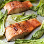 Salmon and Bok Choy Sheet Pan Dinner