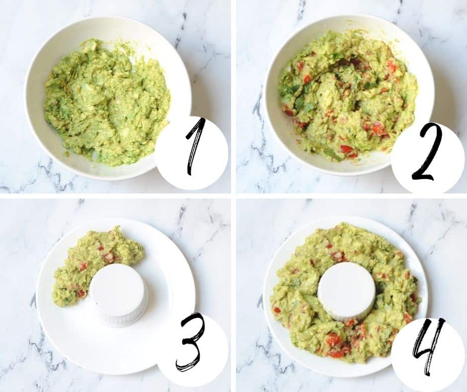 step by step guide on how to make Christmas guacamole 