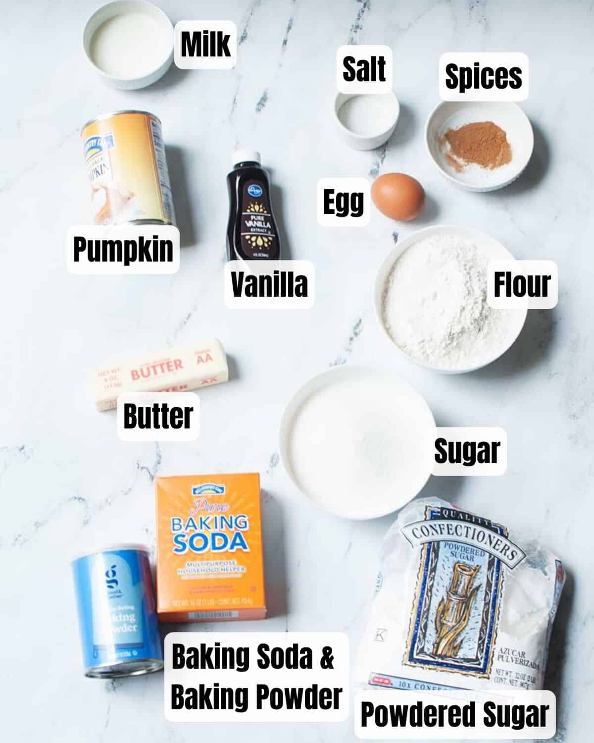 ingredients needed to make Amish pumpkin cookies