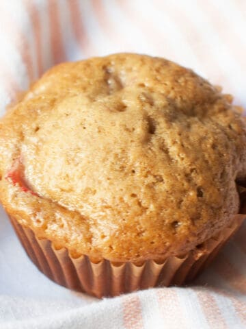 sourdough strawberry muffin
