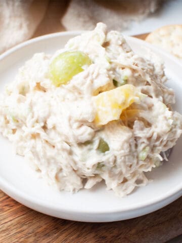 close up photo of copycat Chicken Salad Chick Fruity Fran