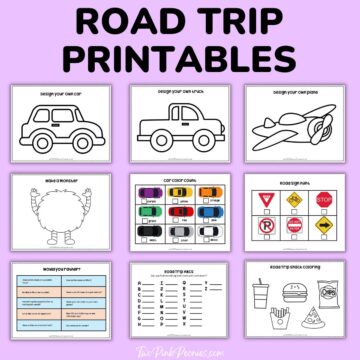 Road Trip Printables for Preschoolers {instant download}