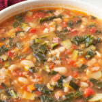 Close up photograph of Copycat Carrabba's Minestrone Soup.