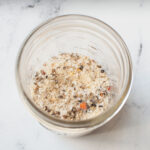 Copycat Carrabba's Grill Seasoning in a mason jar.