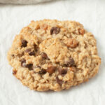 A caremlita cookie on a white background.