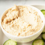 Copycat Cava Hummus in a white bowl.