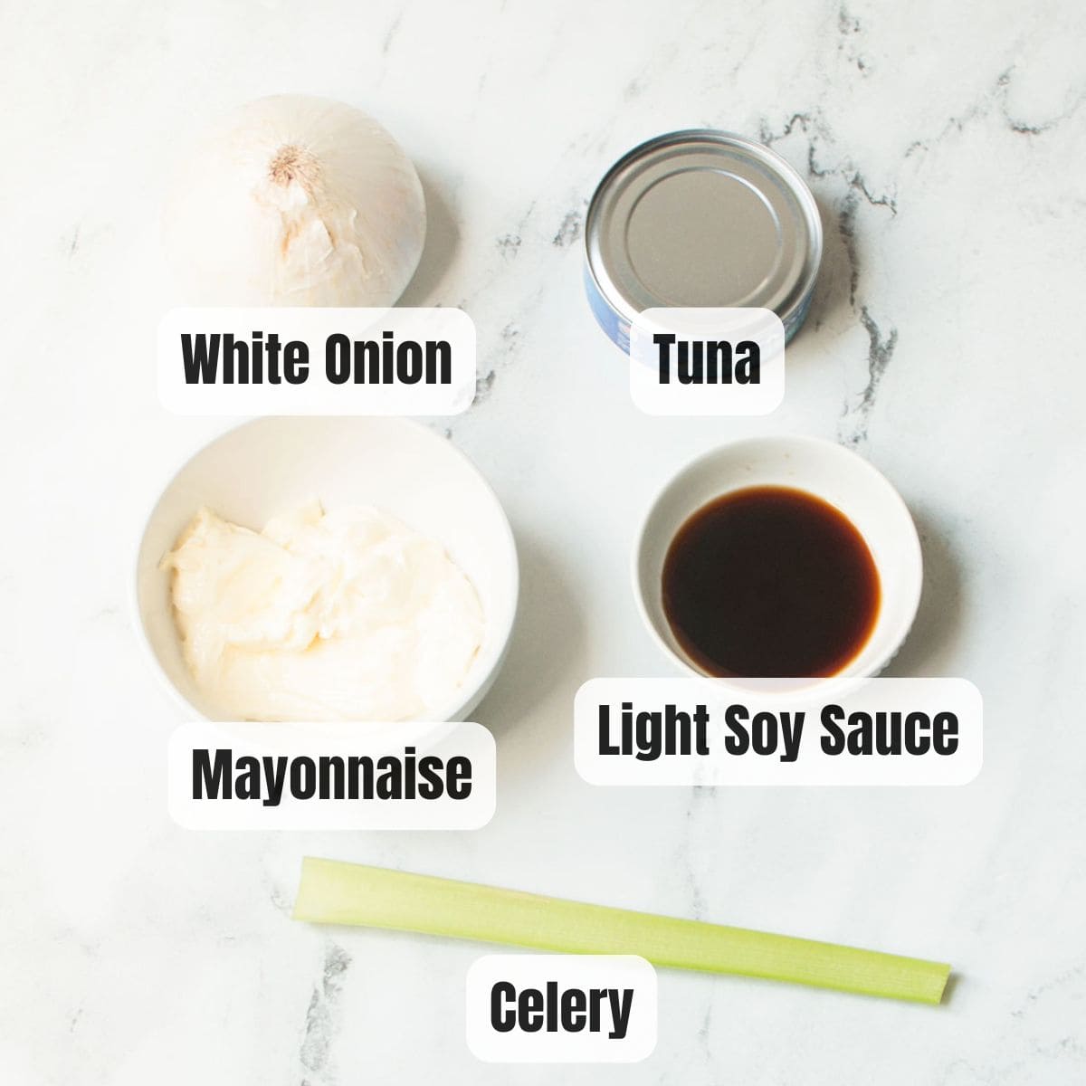 The ingredients needed to make Jimmy John's tuna.